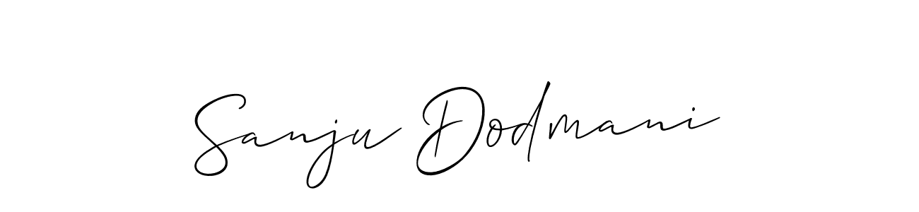 How to Draw Sanju Dodmani signature style? Allison_Script is a latest design signature styles for name Sanju Dodmani. Sanju Dodmani signature style 2 images and pictures png