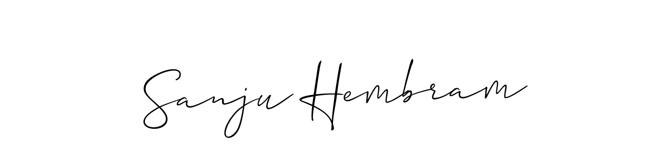 Make a short Sanju Hembram signature style. Manage your documents anywhere anytime using Allison_Script. Create and add eSignatures, submit forms, share and send files easily. Sanju Hembram signature style 2 images and pictures png