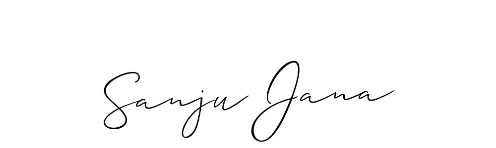 Also we have Sanju Jana name is the best signature style. Create professional handwritten signature collection using Allison_Script autograph style. Sanju Jana signature style 2 images and pictures png