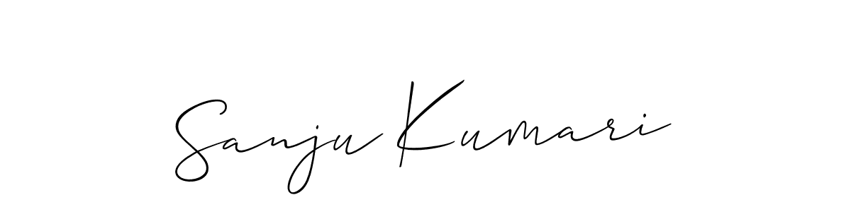 Design your own signature with our free online signature maker. With this signature software, you can create a handwritten (Allison_Script) signature for name Sanju Kumari. Sanju Kumari signature style 2 images and pictures png