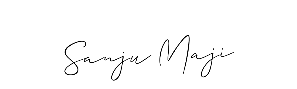 Use a signature maker to create a handwritten signature online. With this signature software, you can design (Allison_Script) your own signature for name Sanju Maji. Sanju Maji signature style 2 images and pictures png