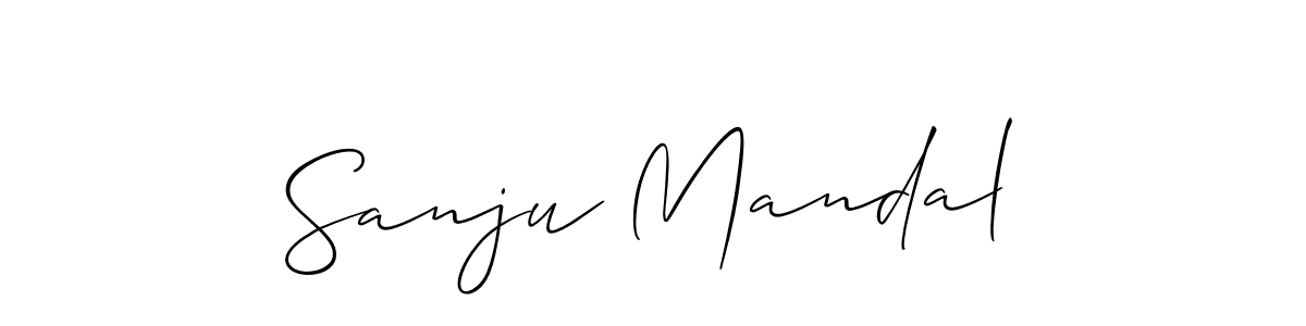 Make a beautiful signature design for name Sanju Mandal. With this signature (Allison_Script) style, you can create a handwritten signature for free. Sanju Mandal signature style 2 images and pictures png