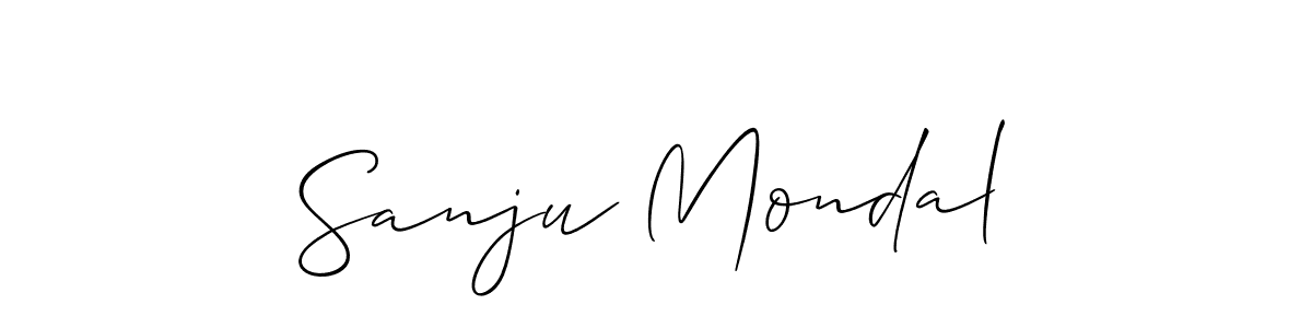 This is the best signature style for the Sanju Mondal name. Also you like these signature font (Allison_Script). Mix name signature. Sanju Mondal signature style 2 images and pictures png
