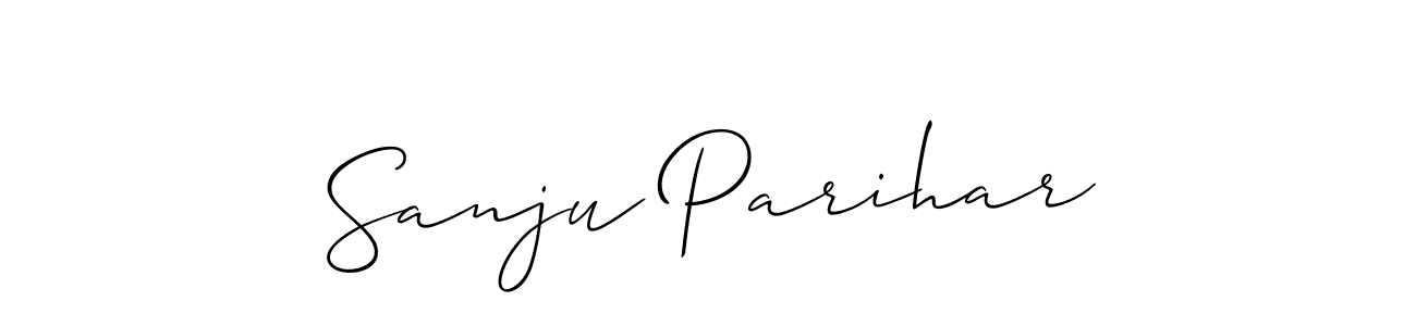 This is the best signature style for the Sanju Parihar name. Also you like these signature font (Allison_Script). Mix name signature. Sanju Parihar signature style 2 images and pictures png