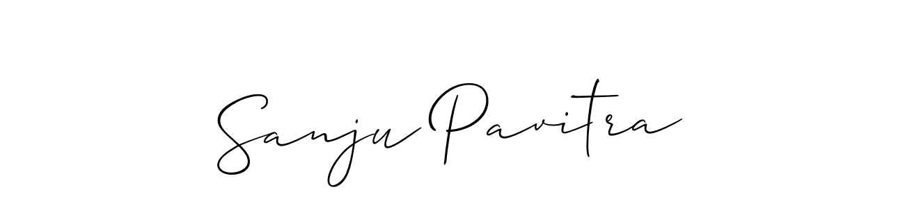 Create a beautiful signature design for name Sanju Pavitra. With this signature (Allison_Script) fonts, you can make a handwritten signature for free. Sanju Pavitra signature style 2 images and pictures png