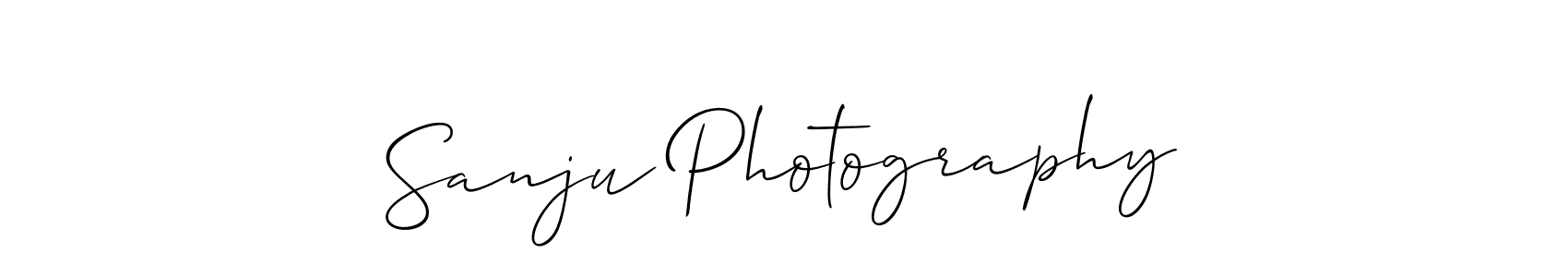 Create a beautiful signature design for name Sanju Photography. With this signature (Allison_Script) fonts, you can make a handwritten signature for free. Sanju Photography signature style 2 images and pictures png