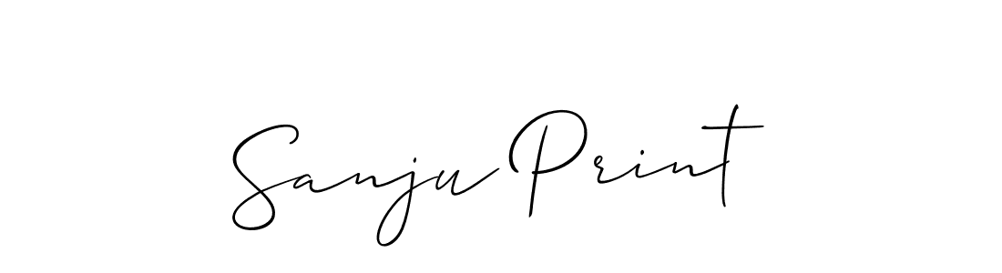 It looks lik you need a new signature style for name Sanju Print. Design unique handwritten (Allison_Script) signature with our free signature maker in just a few clicks. Sanju Print signature style 2 images and pictures png