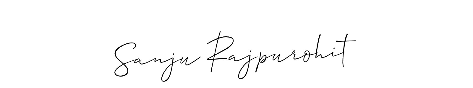 The best way (Allison_Script) to make a short signature is to pick only two or three words in your name. The name Sanju Rajpurohit include a total of six letters. For converting this name. Sanju Rajpurohit signature style 2 images and pictures png