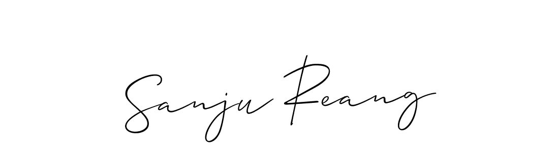 Also You can easily find your signature by using the search form. We will create Sanju Reang name handwritten signature images for you free of cost using Allison_Script sign style. Sanju Reang signature style 2 images and pictures png