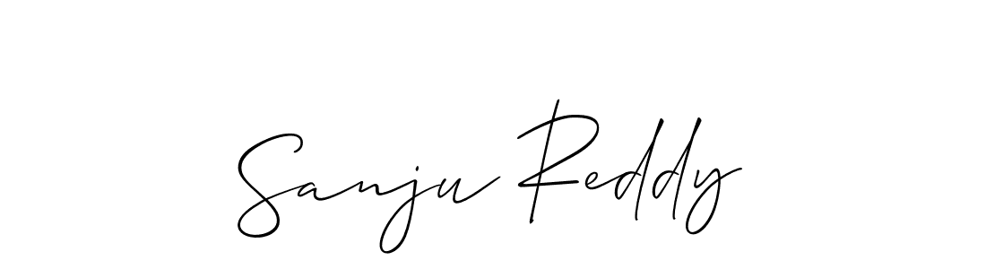 This is the best signature style for the Sanju Reddy name. Also you like these signature font (Allison_Script). Mix name signature. Sanju Reddy signature style 2 images and pictures png