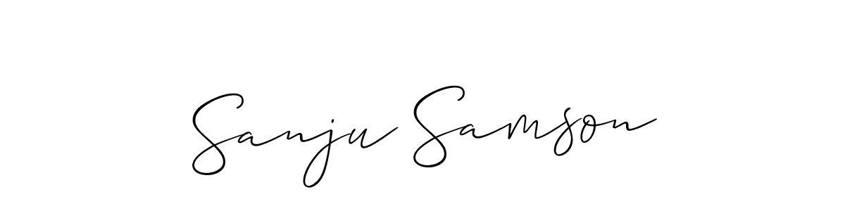 Allison_Script is a professional signature style that is perfect for those who want to add a touch of class to their signature. It is also a great choice for those who want to make their signature more unique. Get Sanju Samson name to fancy signature for free. Sanju Samson signature style 2 images and pictures png