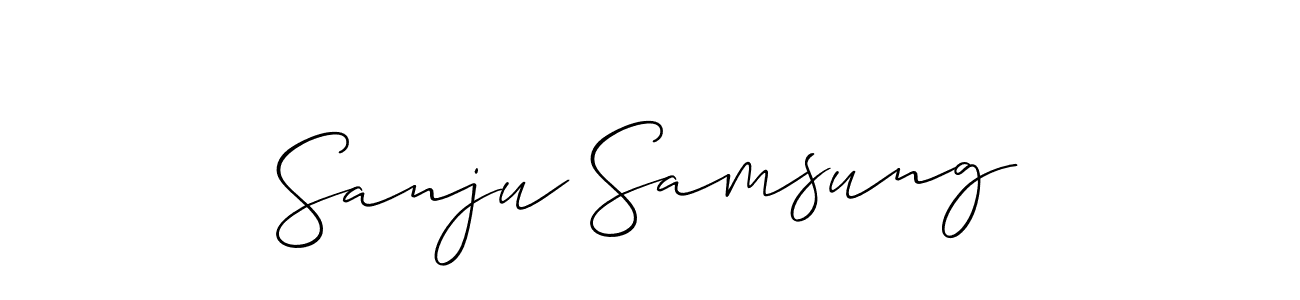 Make a beautiful signature design for name Sanju Samsung. With this signature (Allison_Script) style, you can create a handwritten signature for free. Sanju Samsung signature style 2 images and pictures png