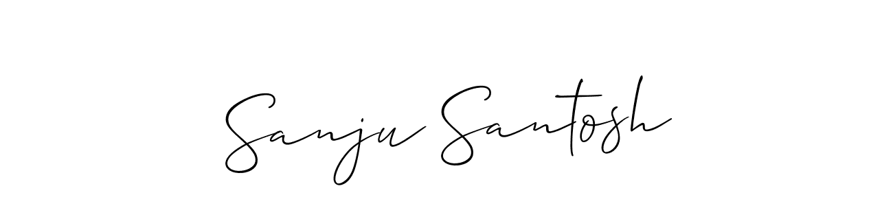 How to make Sanju Santosh signature? Allison_Script is a professional autograph style. Create handwritten signature for Sanju Santosh name. Sanju Santosh signature style 2 images and pictures png