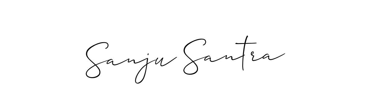 Design your own signature with our free online signature maker. With this signature software, you can create a handwritten (Allison_Script) signature for name Sanju Santra. Sanju Santra signature style 2 images and pictures png