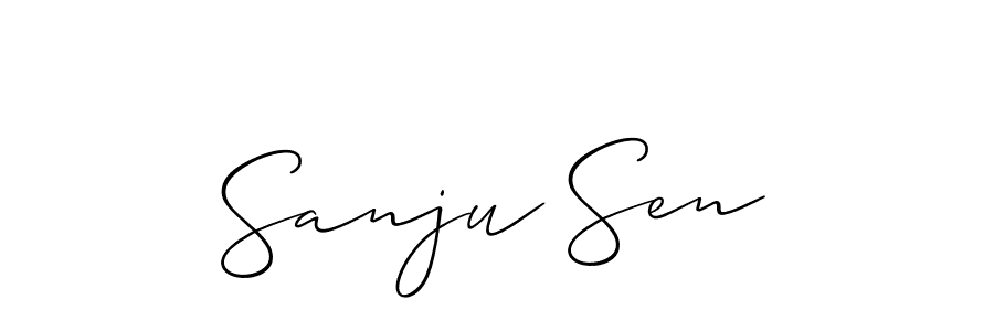 Design your own signature with our free online signature maker. With this signature software, you can create a handwritten (Allison_Script) signature for name Sanju Sen. Sanju Sen signature style 2 images and pictures png