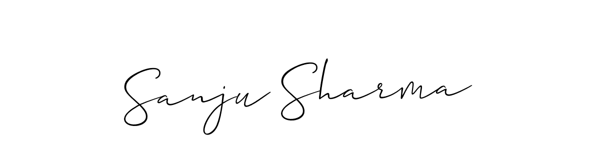 Check out images of Autograph of Sanju Sharma name. Actor Sanju Sharma Signature Style. Allison_Script is a professional sign style online. Sanju Sharma signature style 2 images and pictures png