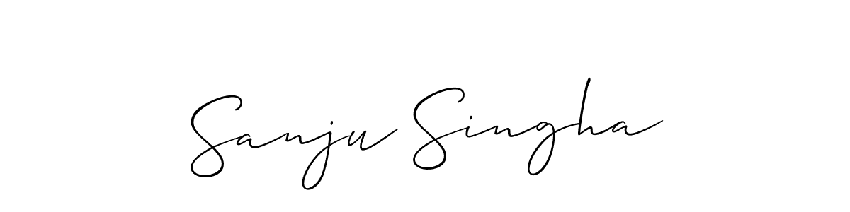 Sanju Singha stylish signature style. Best Handwritten Sign (Allison_Script) for my name. Handwritten Signature Collection Ideas for my name Sanju Singha. Sanju Singha signature style 2 images and pictures png