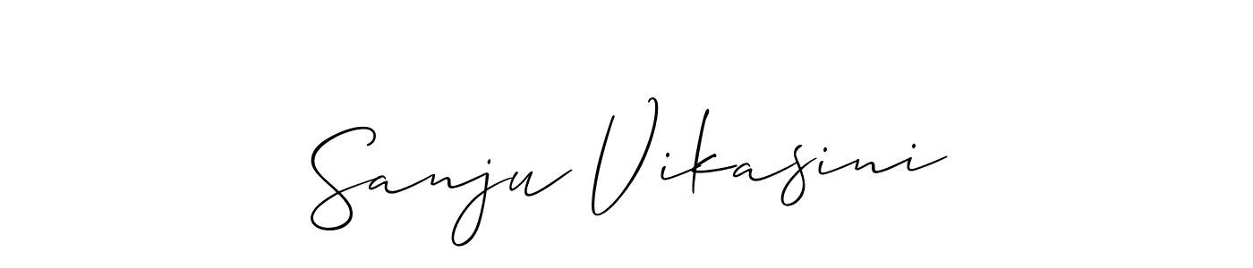 It looks lik you need a new signature style for name Sanju Vikasini. Design unique handwritten (Allison_Script) signature with our free signature maker in just a few clicks. Sanju Vikasini signature style 2 images and pictures png