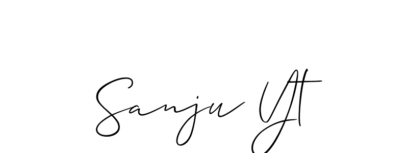 Check out images of Autograph of Sanju Yt name. Actor Sanju Yt Signature Style. Allison_Script is a professional sign style online. Sanju Yt signature style 2 images and pictures png