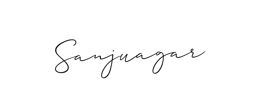 Allison_Script is a professional signature style that is perfect for those who want to add a touch of class to their signature. It is also a great choice for those who want to make their signature more unique. Get Sanjuagar name to fancy signature for free. Sanjuagar signature style 2 images and pictures png
