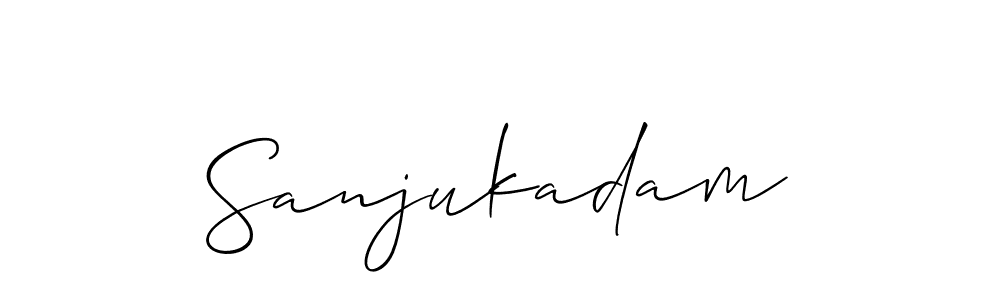 It looks lik you need a new signature style for name Sanjukadam. Design unique handwritten (Allison_Script) signature with our free signature maker in just a few clicks. Sanjukadam signature style 2 images and pictures png