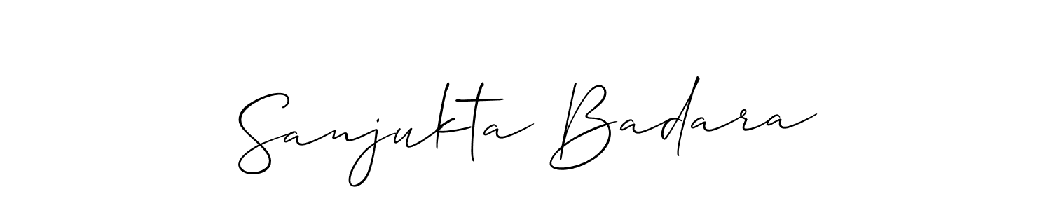 Similarly Allison_Script is the best handwritten signature design. Signature creator online .You can use it as an online autograph creator for name Sanjukta Badara. Sanjukta Badara signature style 2 images and pictures png