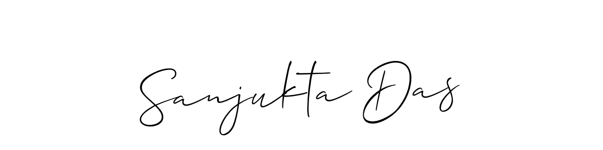 How to make Sanjukta Das signature? Allison_Script is a professional autograph style. Create handwritten signature for Sanjukta Das name. Sanjukta Das signature style 2 images and pictures png