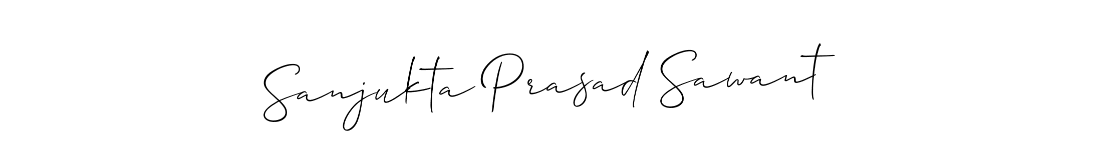 It looks lik you need a new signature style for name Sanjukta Prasad Sawant. Design unique handwritten (Allison_Script) signature with our free signature maker in just a few clicks. Sanjukta Prasad Sawant signature style 2 images and pictures png