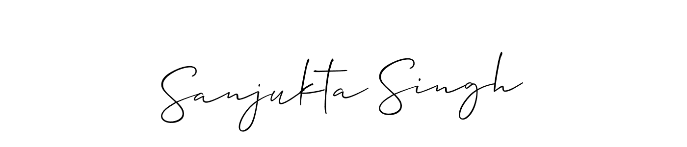 Create a beautiful signature design for name Sanjukta Singh. With this signature (Allison_Script) fonts, you can make a handwritten signature for free. Sanjukta Singh signature style 2 images and pictures png