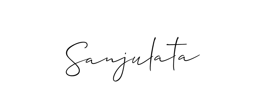 How to make Sanjulata signature? Allison_Script is a professional autograph style. Create handwritten signature for Sanjulata name. Sanjulata signature style 2 images and pictures png