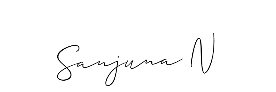 You can use this online signature creator to create a handwritten signature for the name Sanjuna N. This is the best online autograph maker. Sanjuna N signature style 2 images and pictures png