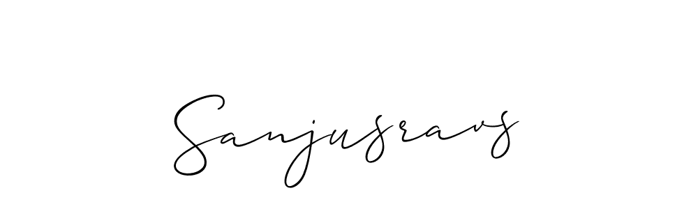 How to make Sanjusravs name signature. Use Allison_Script style for creating short signs online. This is the latest handwritten sign. Sanjusravs signature style 2 images and pictures png