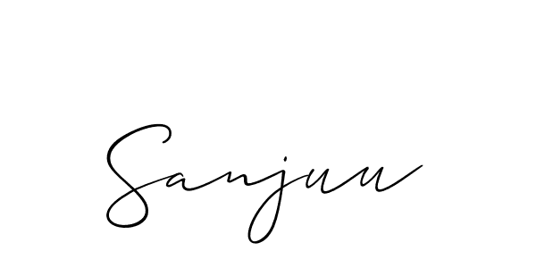 The best way (Allison_Script) to make a short signature is to pick only two or three words in your name. The name Sanjuu include a total of six letters. For converting this name. Sanjuu signature style 2 images and pictures png