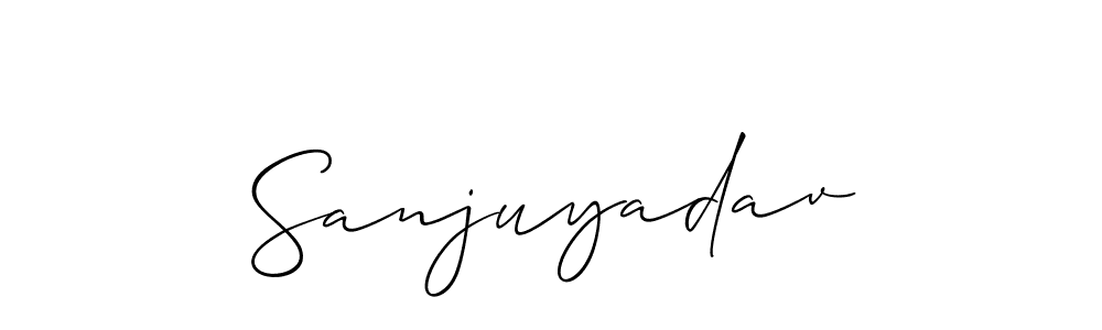 It looks lik you need a new signature style for name Sanjuyadav. Design unique handwritten (Allison_Script) signature with our free signature maker in just a few clicks. Sanjuyadav signature style 2 images and pictures png
