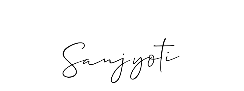 Create a beautiful signature design for name Sanjyoti. With this signature (Allison_Script) fonts, you can make a handwritten signature for free. Sanjyoti signature style 2 images and pictures png