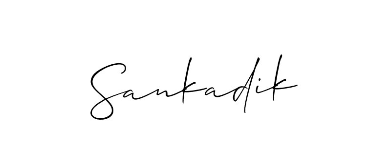 Sankadik stylish signature style. Best Handwritten Sign (Allison_Script) for my name. Handwritten Signature Collection Ideas for my name Sankadik. Sankadik signature style 2 images and pictures png