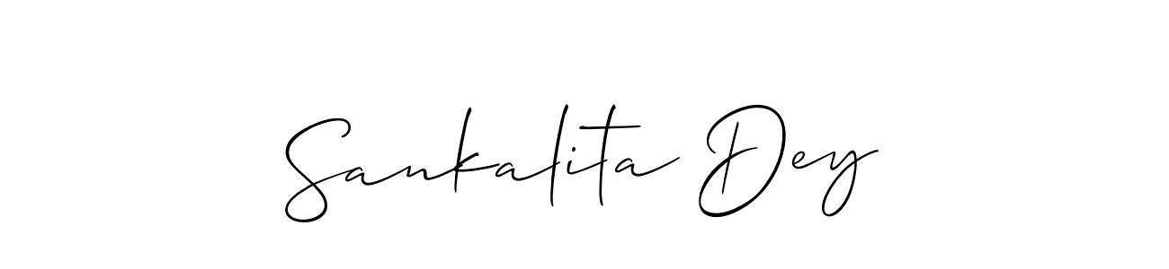 Create a beautiful signature design for name Sankalita Dey. With this signature (Allison_Script) fonts, you can make a handwritten signature for free. Sankalita Dey signature style 2 images and pictures png