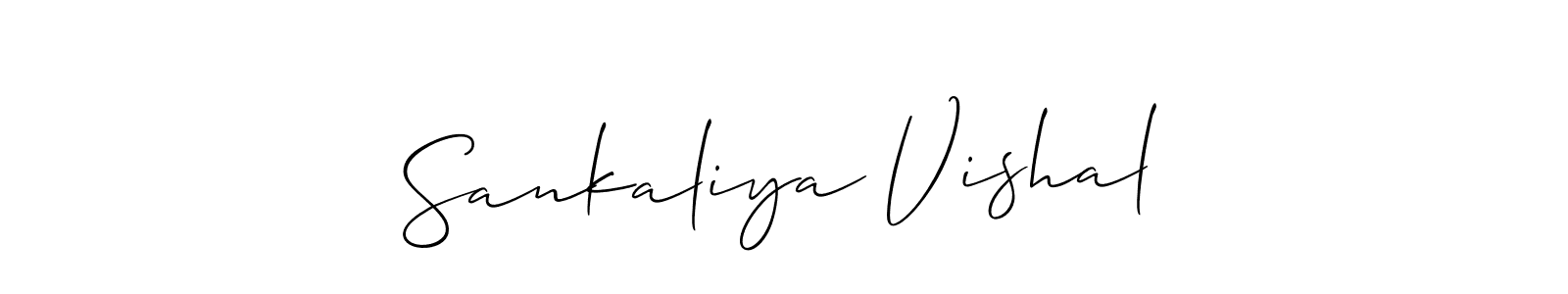 Sankaliya Vishal stylish signature style. Best Handwritten Sign (Allison_Script) for my name. Handwritten Signature Collection Ideas for my name Sankaliya Vishal. Sankaliya Vishal signature style 2 images and pictures png
