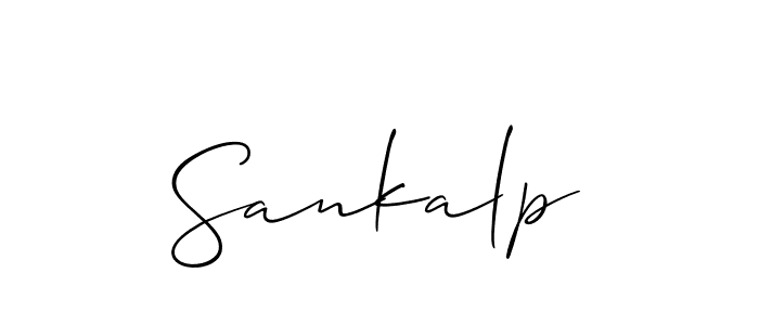 Design your own signature with our free online signature maker. With this signature software, you can create a handwritten (Allison_Script) signature for name Sankalp. Sankalp signature style 2 images and pictures png