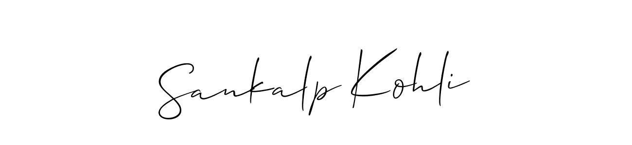 Design your own signature with our free online signature maker. With this signature software, you can create a handwritten (Allison_Script) signature for name Sankalp Kohli. Sankalp Kohli signature style 2 images and pictures png