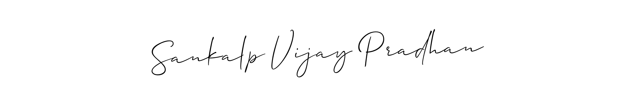 Similarly Allison_Script is the best handwritten signature design. Signature creator online .You can use it as an online autograph creator for name Sankalp Vijay Pradhan. Sankalp Vijay Pradhan signature style 2 images and pictures png