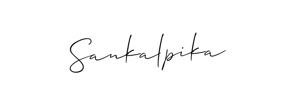 Similarly Allison_Script is the best handwritten signature design. Signature creator online .You can use it as an online autograph creator for name Sankalpika. Sankalpika signature style 2 images and pictures png