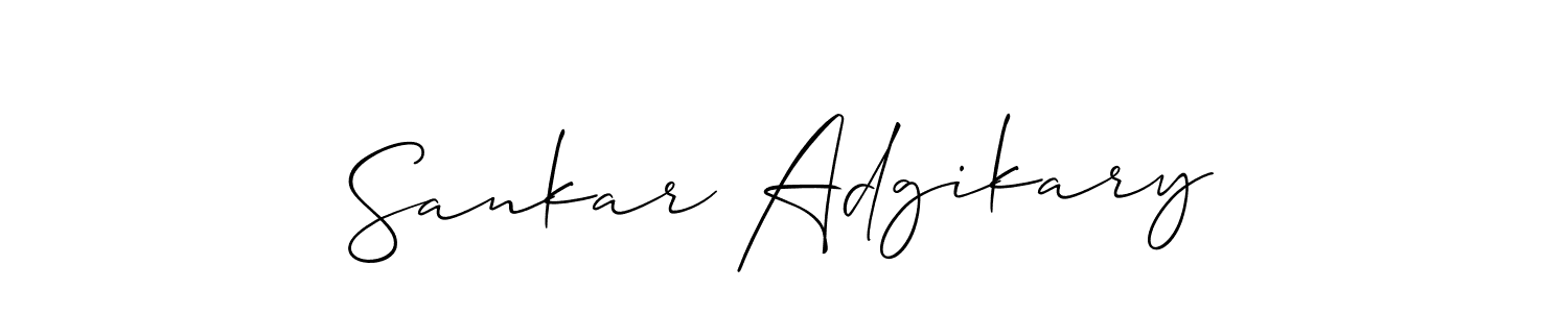 Make a short Sankar Adgikary signature style. Manage your documents anywhere anytime using Allison_Script. Create and add eSignatures, submit forms, share and send files easily. Sankar Adgikary signature style 2 images and pictures png
