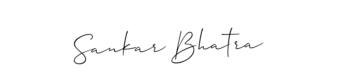 You should practise on your own different ways (Allison_Script) to write your name (Sankar Bhatra) in signature. don't let someone else do it for you. Sankar Bhatra signature style 2 images and pictures png