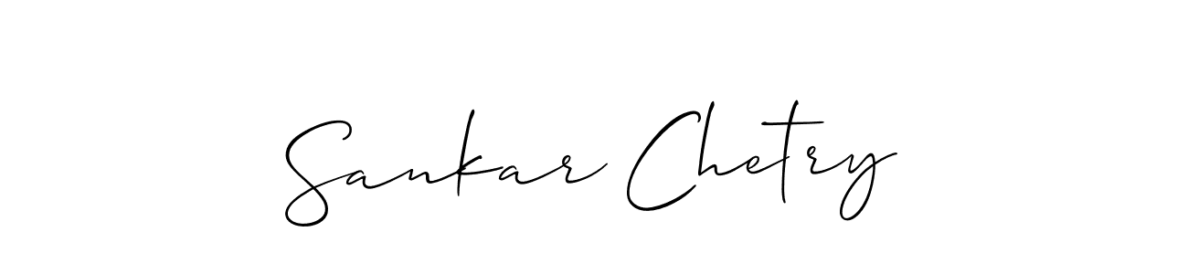 Create a beautiful signature design for name Sankar Chetry. With this signature (Allison_Script) fonts, you can make a handwritten signature for free. Sankar Chetry signature style 2 images and pictures png