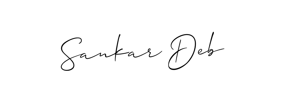 How to make Sankar Deb name signature. Use Allison_Script style for creating short signs online. This is the latest handwritten sign. Sankar Deb signature style 2 images and pictures png