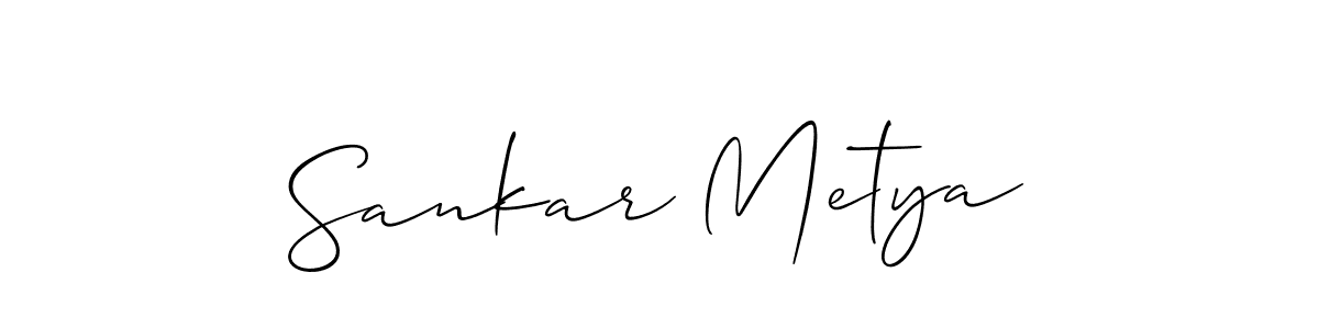 Use a signature maker to create a handwritten signature online. With this signature software, you can design (Allison_Script) your own signature for name Sankar Metya. Sankar Metya signature style 2 images and pictures png