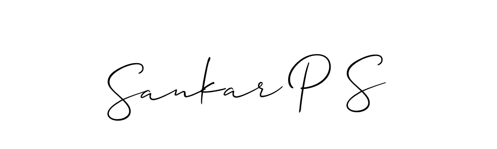 Create a beautiful signature design for name Sankar P S. With this signature (Allison_Script) fonts, you can make a handwritten signature for free. Sankar P S signature style 2 images and pictures png