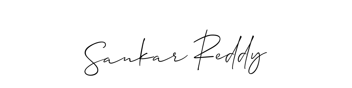 Create a beautiful signature design for name Sankar Reddy. With this signature (Allison_Script) fonts, you can make a handwritten signature for free. Sankar Reddy signature style 2 images and pictures png