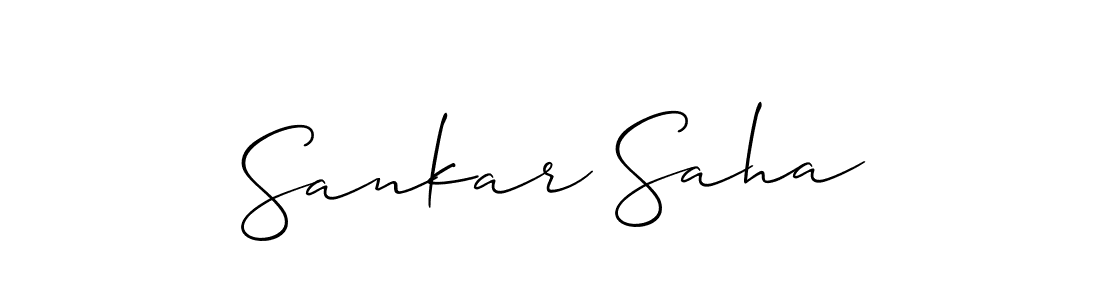 How to make Sankar Saha name signature. Use Allison_Script style for creating short signs online. This is the latest handwritten sign. Sankar Saha signature style 2 images and pictures png